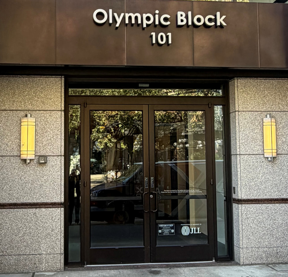 Building entrance at 101 Yesler Way